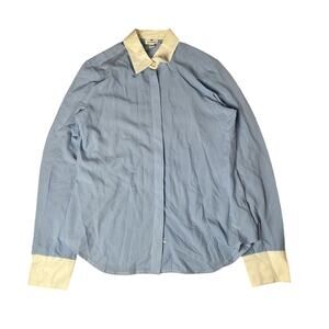 NWT Altuzarra Target Blue Long Sleeve Button Up Womens Size M